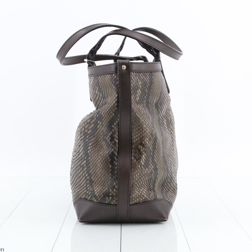 Gucci Python Tote Bag with Pouch - image 3